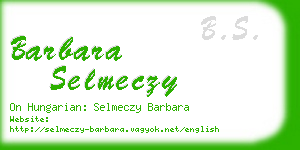 barbara selmeczy business card